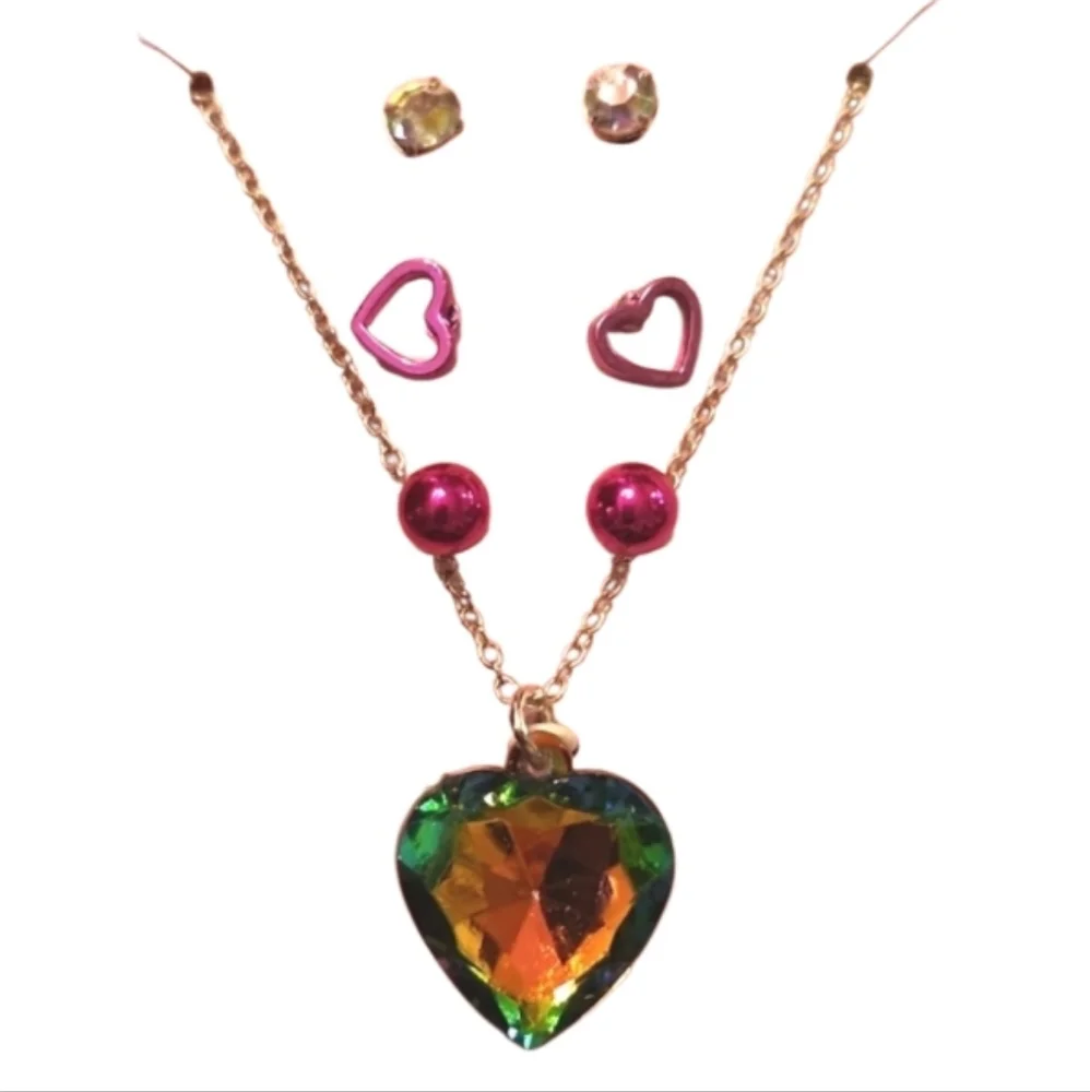 Girls jewelry set new necklace earrings